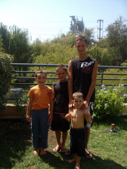 Tristan, Jordan, Baptiste et le grand Kevin